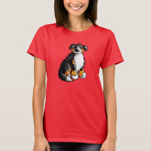 Cute Bernese Mountain Dog Cartoon T-Shirt