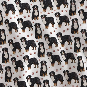 Cute Bernese Mountain Dog Fabric