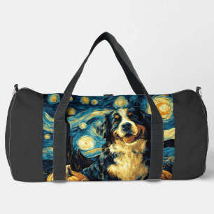 Cute Bernese mountain Dog Halloween Jack O Lantern Duffle Bag