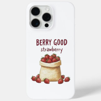 Cute Berry Good Strawberry Pun iPhone Case