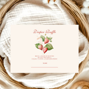 Cute Berry Sweet Baby Shower Diapper Raffle Enclosure Card
