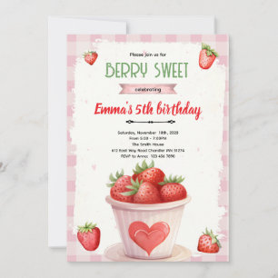 Cute berry sweet party invite