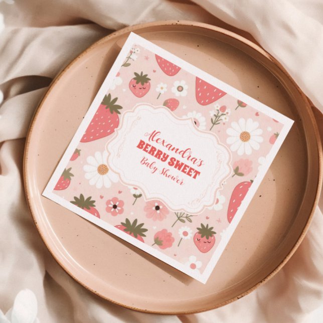 Cute Berry Sweet Pink Coquette Napkin (Creator Uploaded)