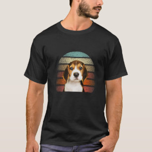 Cute Best Beagle Dad Ever Retro Vintage Puppy Mom T-Shirt