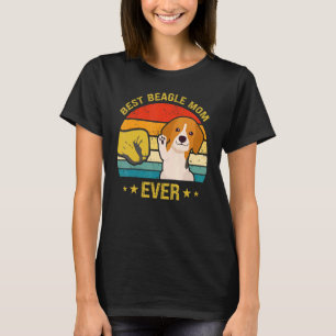 Cute Best Beagle Mom Ever Retro Vintage Puppy T-Shirt