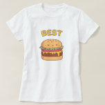 Cute Best Burger Matching Best Friend T-Shirt<br><div class="desc">A doodle of a cute burger with lettuce,  tomato,  cheese and meat patty. Combine with matching French Fries doodle to form the word "Best Friend".</div>