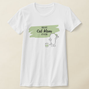 Cute Best Cat Mom Ever Womens Top T-Shirt