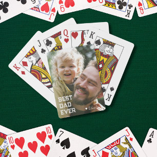 Cute Best Dad Ever Playing Cards