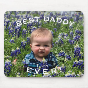 Cute Best daddy ever personalized photo Mouse Pad