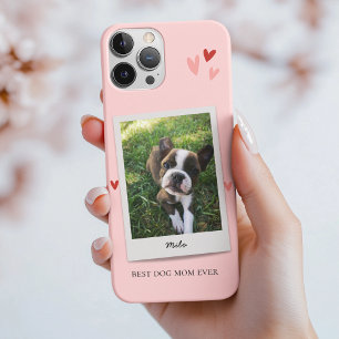 Cute Best Dog Mom Dog Photo Pink iPhone 16 Pro Case