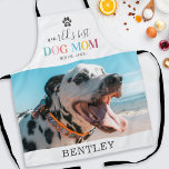Cute Best Dog Mom Photo Apron<br><div class="desc">Personalized pet picture apron featuring a photo of your beloved dog,  the saying "world's best dog mom",  the year you got him/her,  and the pets name. Photo tip: Crop your photos into the shape of the photo before uploading ensuring subject is in the centre for best results.</div>