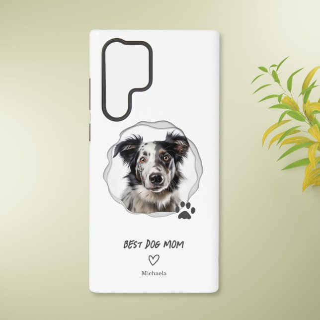 Cute Best Dog Mom Photo  Samsung Galaxy S22 Ultra Case (Creator Uploaded)
