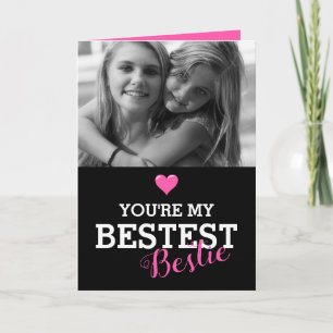 Cute Best friend Custom Photo   Bestie Card
