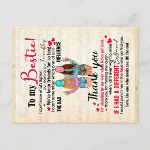 Cute Best Friend Gift, Funny Friendship Day Gifts Postcard