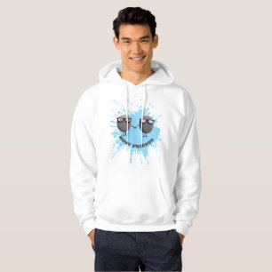Cute Best Friends Blue Paint Splatter Hoodie