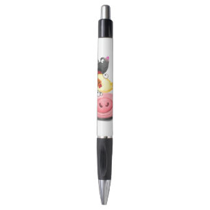 Cute Best Friends Piggy Chick and Mouse - Cartoon  Pen