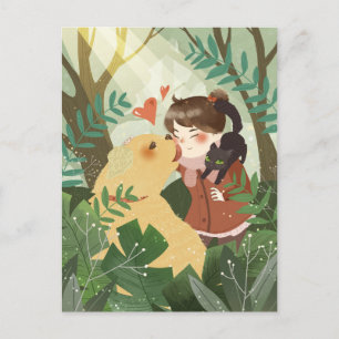 Cute Best Friends Postcard