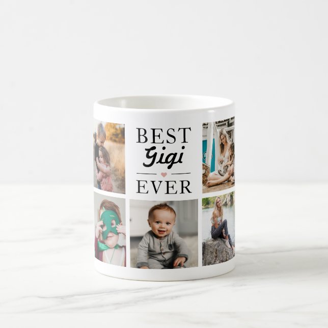 Cute Best Gigi Ever Photo Collage Coffee Mug (Center)