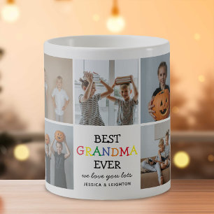 Cute Best Grandma Ever   Photo Collage Keepsake Coffee Mug