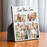 Cute Best Mom Ever Mother's Day 6 Photo Collage  Plaque<br><div class="desc">Celebrate Mom with a custom 6 photo collage plaque featuring the sweet message Best Mom Ever. This personalized keepsake is the perfect Mothers Day gift to showcase favourite memories in a beautiful and meaningful way. Upload six special photos and create a one of a kind display that will remind her...</div>