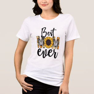 Cute Best Mom ever word art  Tri-Blend Shirt