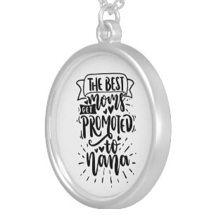 Cute best Mom promoted Nana word art Silver Plated Necklace