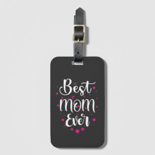 Cute Best Mom Text And Little Stars Luggage Tag