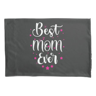 Cute Best Mom Text And Little Stars Pillowcase