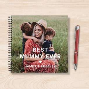 Cute Best Mummy Ever Heart Mother's Day Photo Notebook