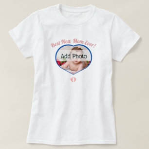 Cute Best New Mother Baby Photo Baby Girl  Heart T-Shirt