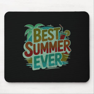 Cute Best Summer Ever Surfing Girls Vacation Swim Mouse Pad