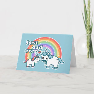 Cute Best Unicorn Dad Card