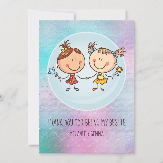 Cute BFF Besties Kawaii Gifts for Girls Friends (Front)