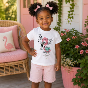 Cute Bible Verse Tropical Flamingo Baby T-Shirt