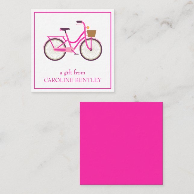 Cute Bicycle Gift Enclosure Cards (Front/Back)