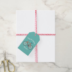 Cute Bicycle Kids Bike Birthday Party Cycling Gift Tags