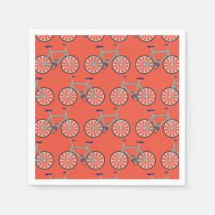 Cute Bicycle Kids Bike Birthday Party Cycling Napkin