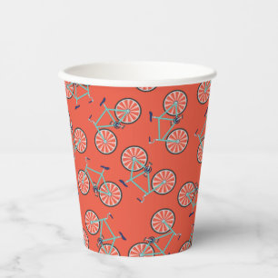 Cute Bicycle Kids Bike Birthday Party Cycling Pape Paper Cups