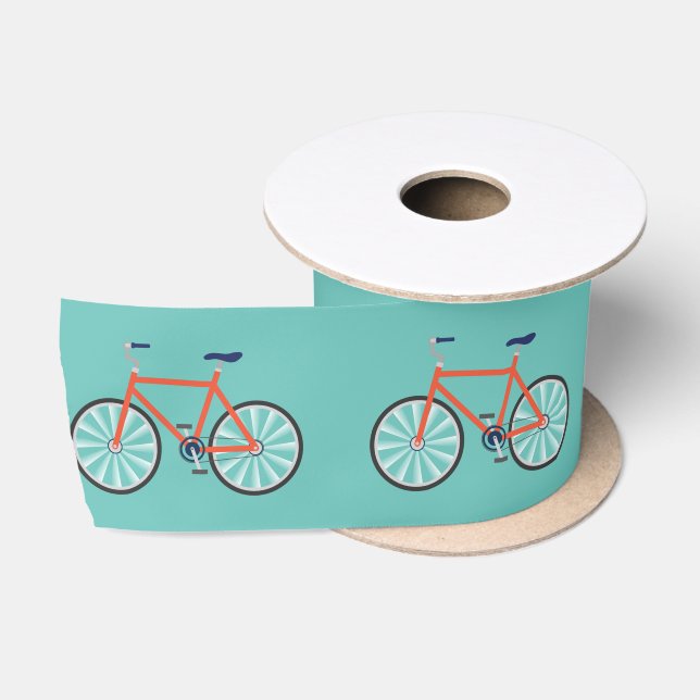Cute Bicycle Kids Bike Birthday Party Cycling Satin Ribbon (Spool)