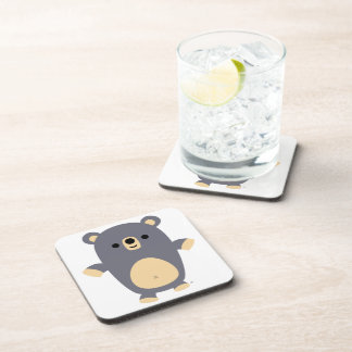 Cute Big Blue Cartoon Bear Coasters Set