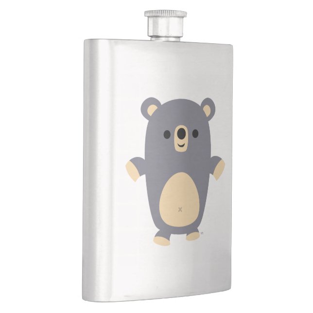 Cute Big Blue Cartoon Ours Classique Flacon (Droite)