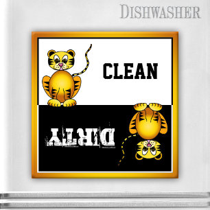 Cute Big Chat Lave-Vaisselle Magnet