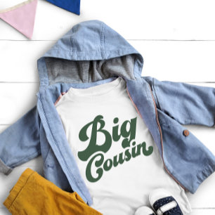 Cute Big Cousin Green Matching Family Baby T-Shirt