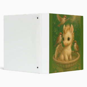 Cute, Big-eyed, baby unisus, pegasus unicorn Binder
