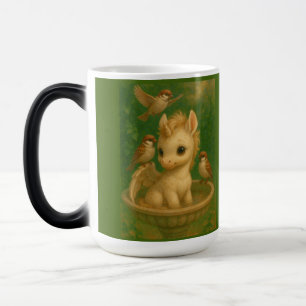 Cute, Big-eyed, baby unisus, pegasus unicorn Magic Mug