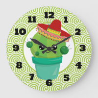 Cute Big-Eyed Cactus in Red Sombrero