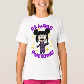 Cute Big-Eyed Cartoon Kid Character Shirt