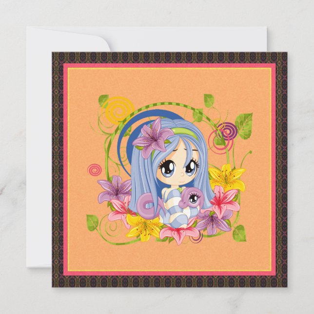 Cute Big Eyed Chibi Dragon Fairy (Front)