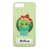 Cute Big-Eyed Smiling Cactus in Red Sombrero