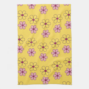 Cute big flowers kitchen towel